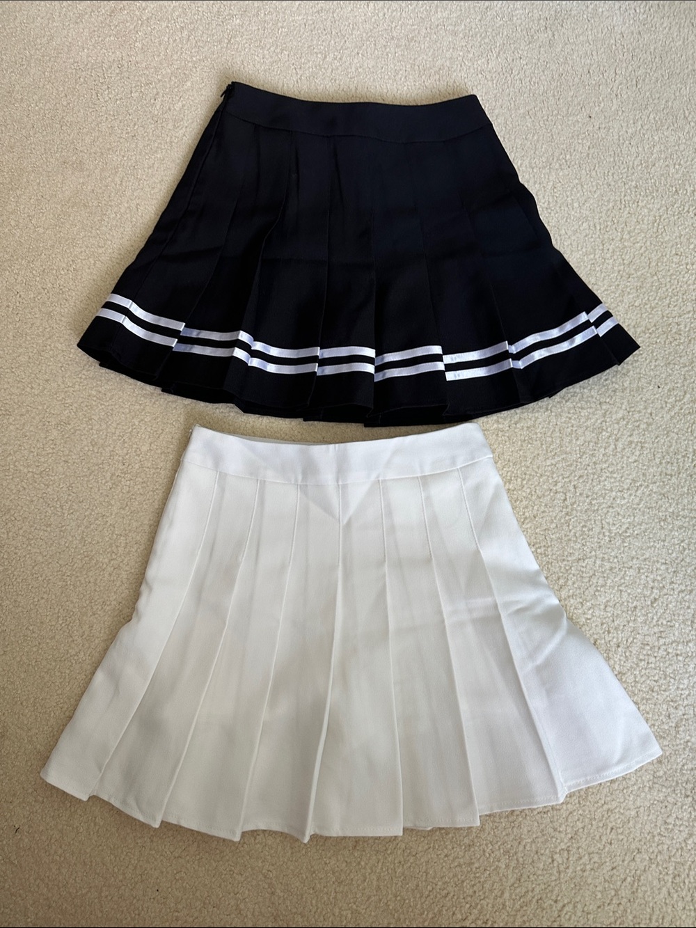Bundle if 2 Classic Pleated  skorts- Black and White